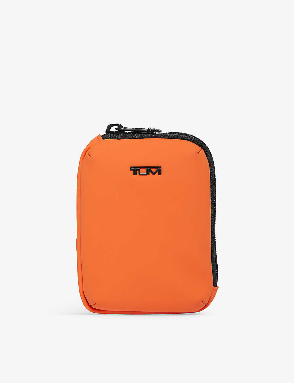 Tumi Modular Logo-embellished Woven Accessory Pouch In Chilean Orange