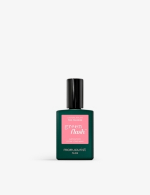 Manucurist Pink Paradise Green Flash Nail Polish 15ml In White