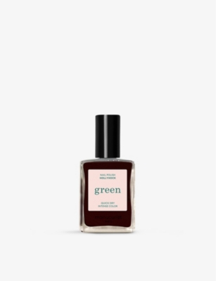 Manucurist Hollyhock Green Old Rose Nail Polish 15ml In Black
