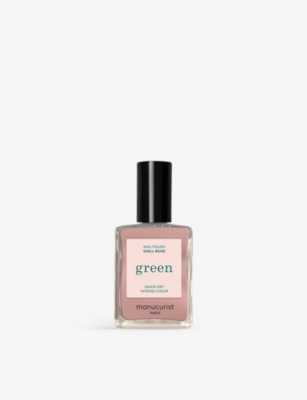 Manucurist Shell Beige Green Old Rose Nail Polish 15ml In White