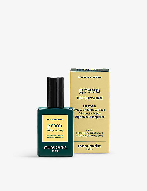 MANUCURIST: Green Top Coat Sunshine gel-effect nail polish 15ml