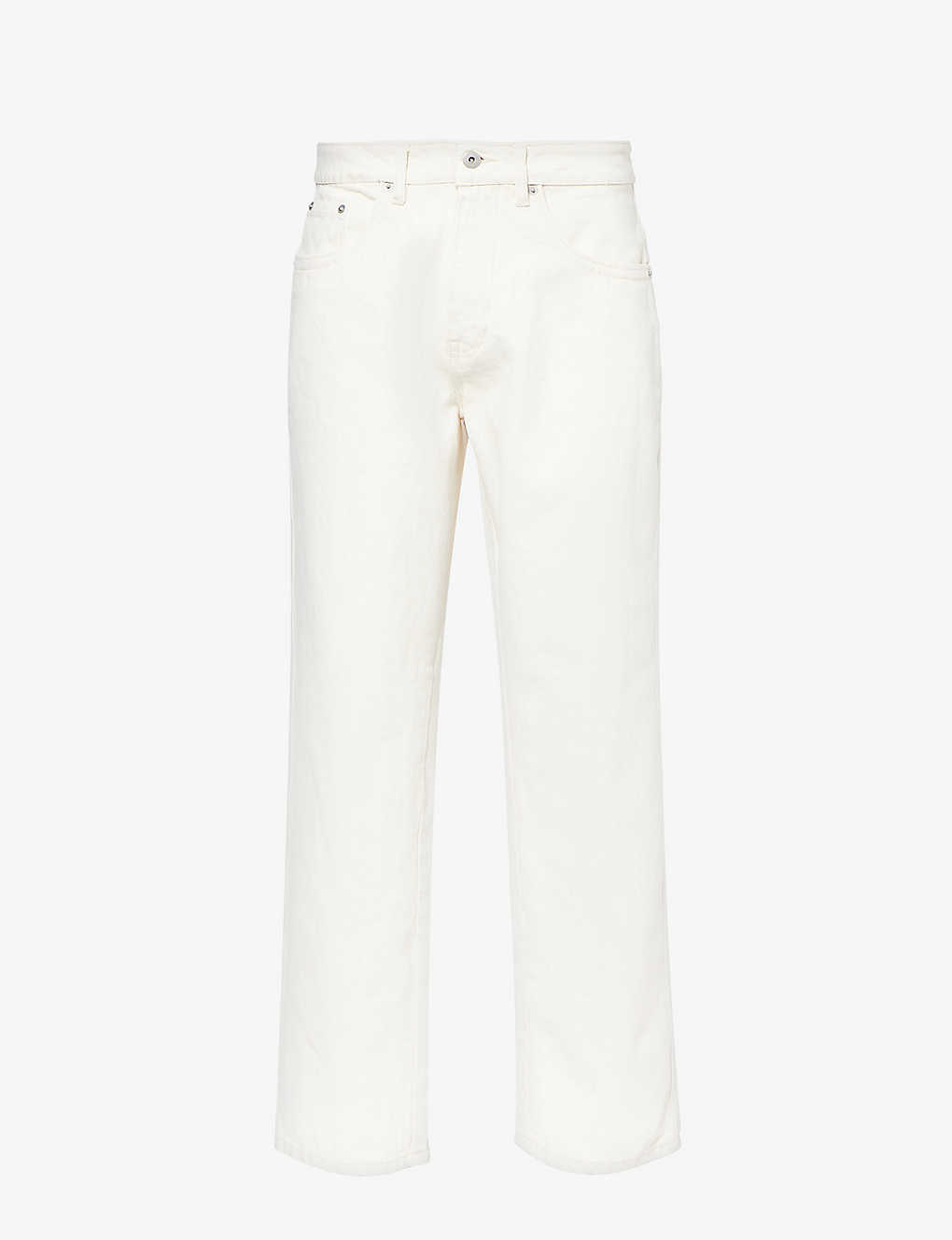 Mki Miyuki Zoku Mki Miyuki-zoku Mens Off White 16oz Faded Boxy-fit Jeans