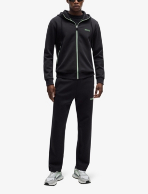 BOSS: Logo-embroidered regular-fit cotton hoody