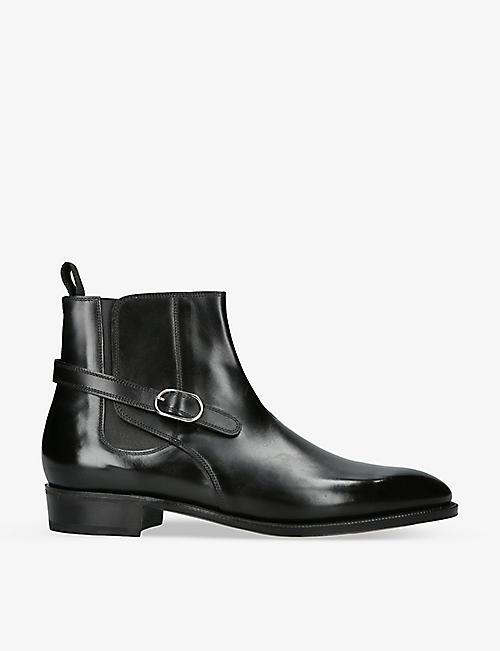 JOHN LOBB: Buckled leather boots