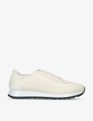 Shop John Lobb Men's Bone Foundry Ii Leather Low-top Trainers