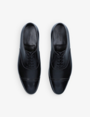 Shop John Lobb City Ii Leather Oxford Shoes In Black