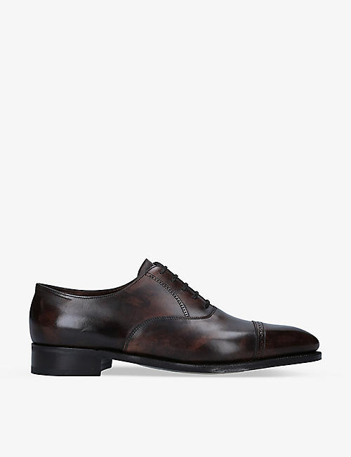 JOHN LOBB: Museum leather Oxford shoes
