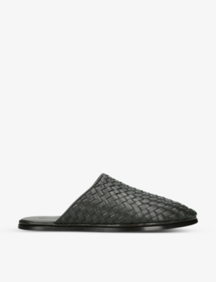 Bottega Veneta Intrecciato-leather Mules In Black