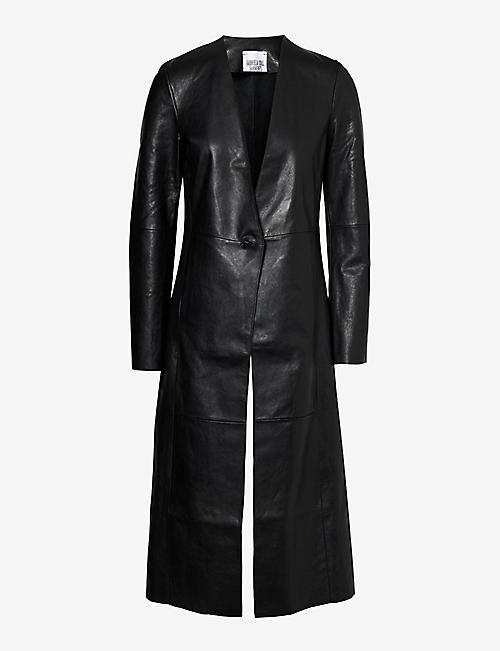 GABRIELA COLL G: No.179 V-neck leather coat