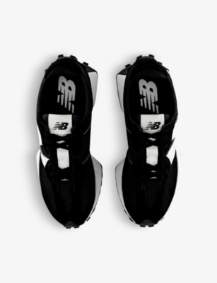 NEW BALANCE: 327 suede and mesh low-top trainers