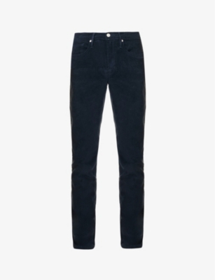 Frame L'homme Slim-fit Straight-leg Stretch-denim Jeans In Navy