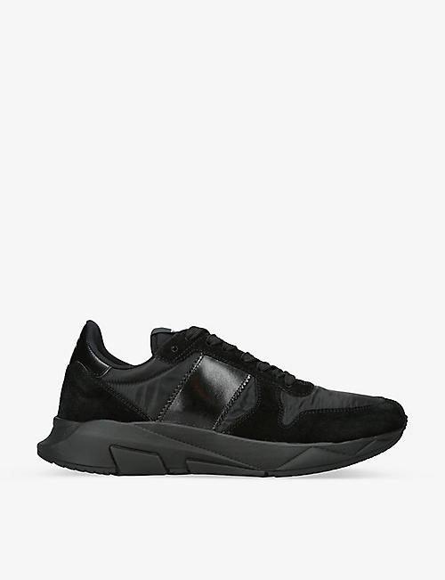 TOM FORD: Jagga raised-sole suede low-top trainers