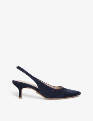 CARVELA: Symmetry sling-back suede heeled courts