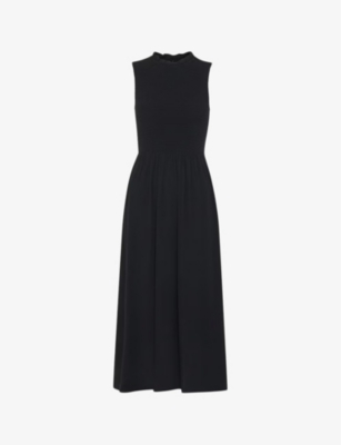 WHISTLES: Heidi shirred woven midi dress