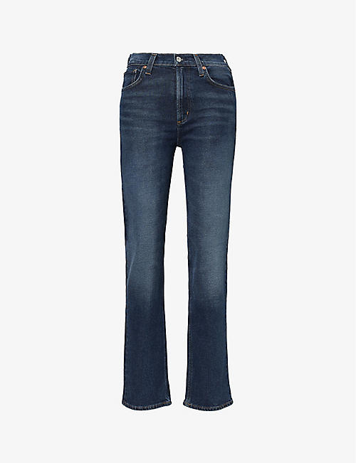 CITIZENS OF HUMANITY: Daphne cropped-leg high-rise denim-blend jeans