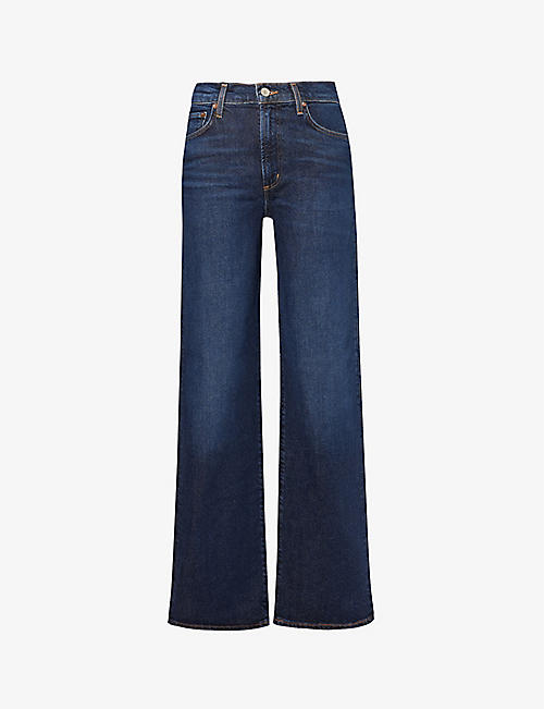 AGOLDE: Harper straight-leg mid-rise organic denim-blend jeans