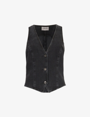 Agolde Heller Vest In Spider (o/d Black)
