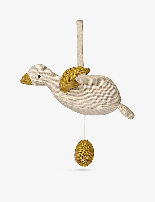 LIEWOOD: Mannie Bird music recycled-polyester mobile 14cm