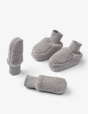 LIEWOOD: Osman Baby recycled-polyester gloves and footies set