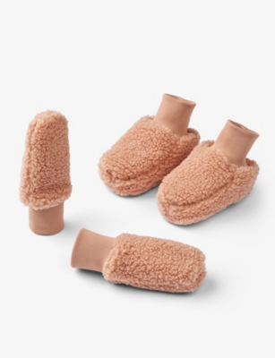 LIEWOOD: Osman Baby recycled-polyester gloves and footies set