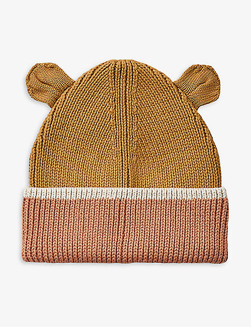 LIEWOOD: Gina ears knitted organic-cotton beanie hat 6 months - 4 years