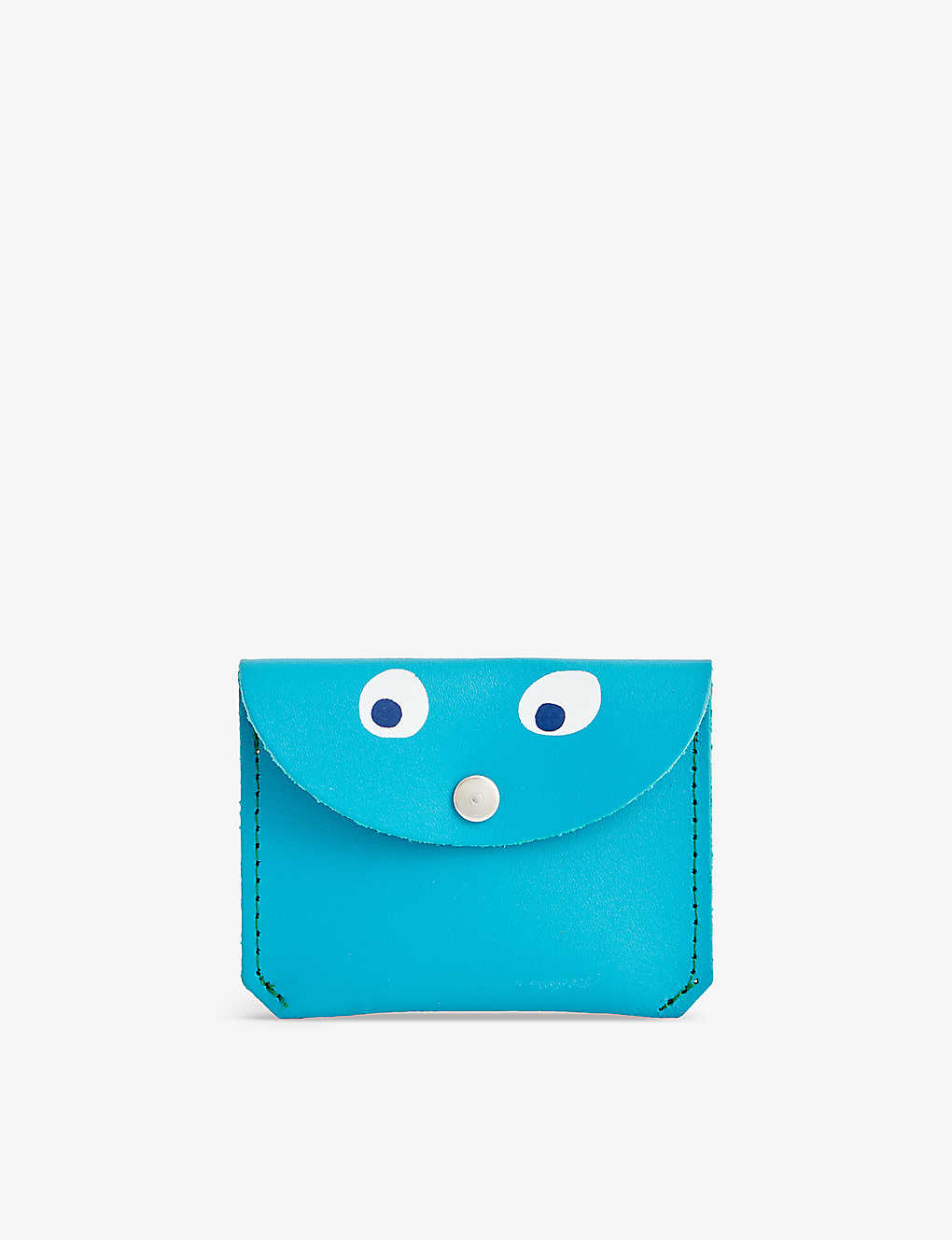 Ark Colour Design Womens Turquoise Google Eye Front-flap Leather Purse