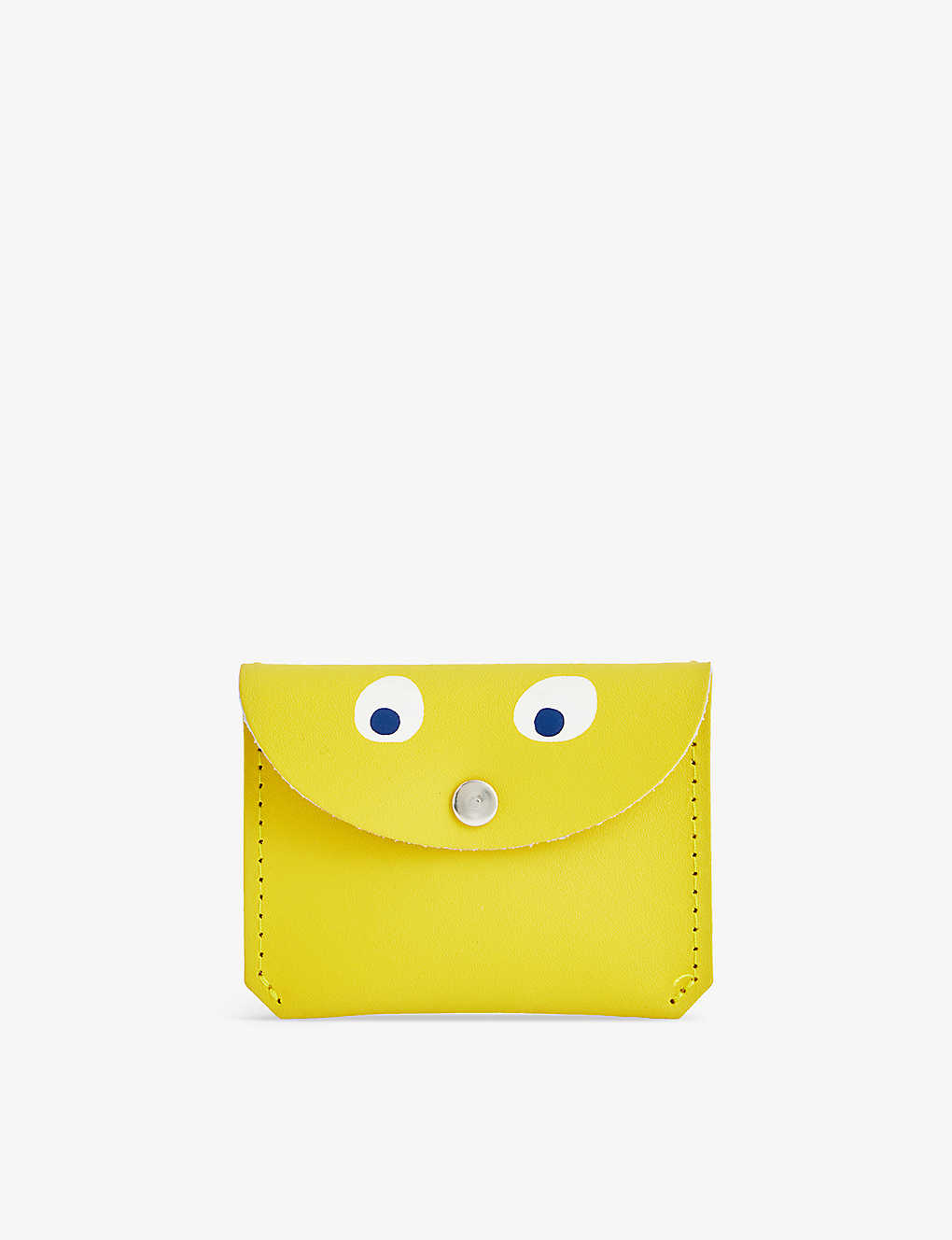 Ark Colour Design Womens Yellow Google Eye Front-flap Leather Purse