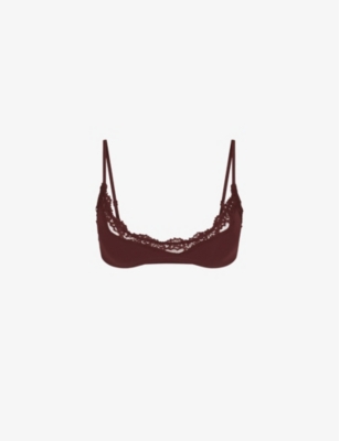 SKIMS: Fits Everybody lace-trimmed stretch-woven bra