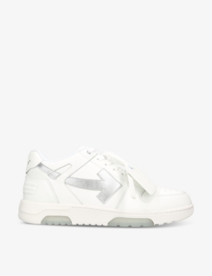 Off-white Out Of Office Brand-embroidered Leather Low-top Trainers In White/oth