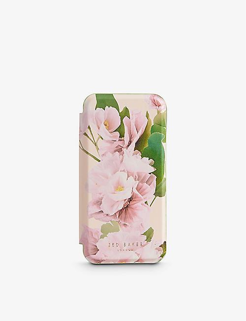 TED BAKER: Lirios floral-print mirrored iPhone 12 and 12 Pro phone case