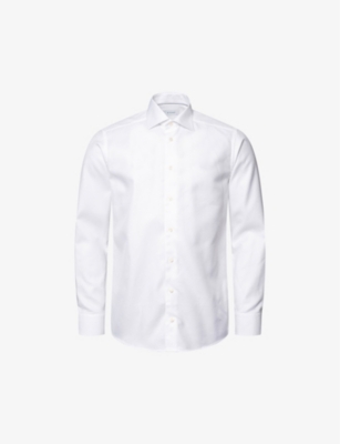 ETON: Slim-fit point-collar cotton-blend shirt