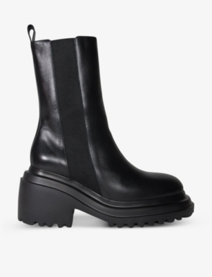 MAJE: Funkou chunky-heel leather ankle boots