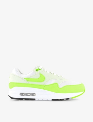 NIKE Air Max 1 chunky sole leather and mesh low top trainers