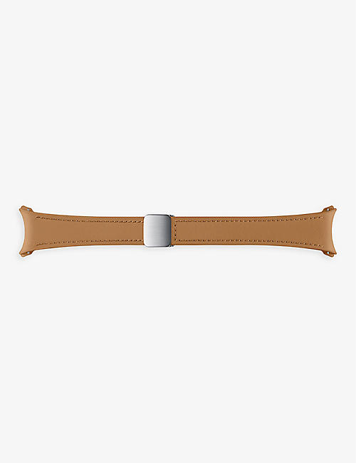 SAMSUNG: D-Buckle Hybrid Galaxy faux-leather watch band
