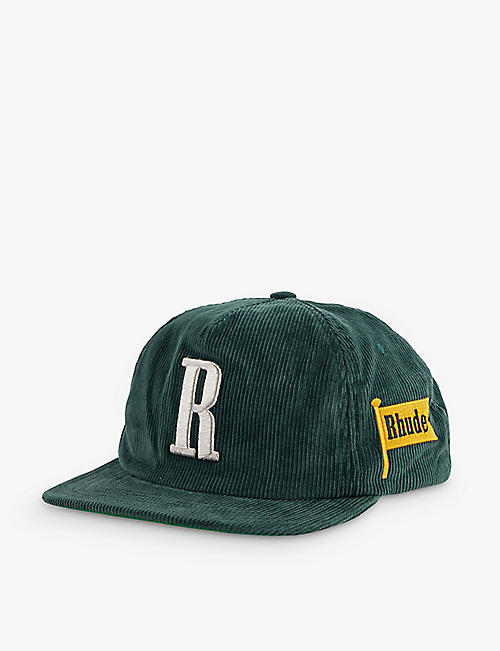 RHUDE: Lamborghini brand-embroidered cotton baseball cap