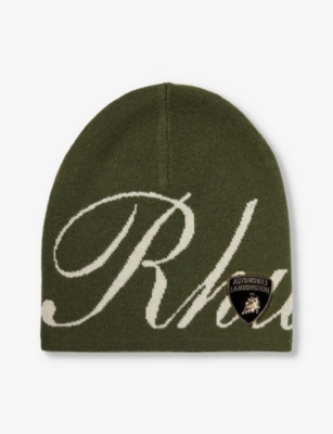 RHUDE brandtypography woolblend beanie hat
