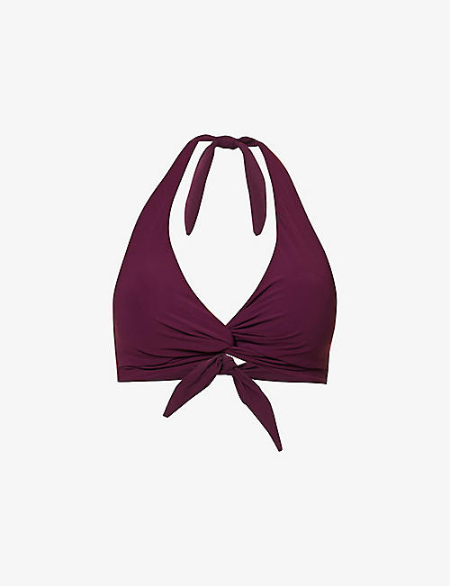 JETS BY JESSIKA ALLEN: Jetset twist-detail V-neck bikini top