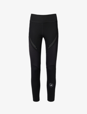 Adidas By Stella Mccartney + Net Sustain + Parley Truepurpose Perforated Recycled Stretch Leggings In Black