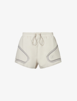 Adidas By Stella Mccartney Truepace High Waist Bike Shorts In Gobi/dove Grey