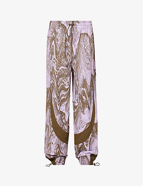 ADIDAS BY STELLA MCCARTNEY: TrueCasuals abstract-print relaxed-fit stretch recycled-polyamide trousers