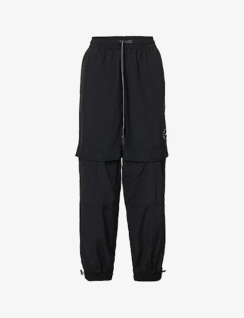 ADIDAS BY STELLA MCCARTNEY: TrueCasuals brand-print relaxed-fit recycled-polyester trousers