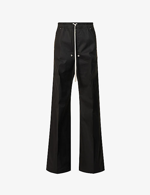 RICK OWENS: Belas flap-pocket wide-leg relaxed-fit stretch-cotton cargo trousers