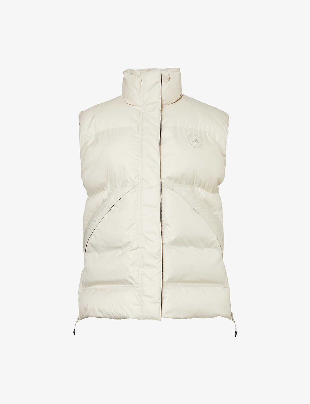 Shop Adidas By Stella Mccartney Truenature Padded Regular-fit Recycled-polyester Gilet In Gobi