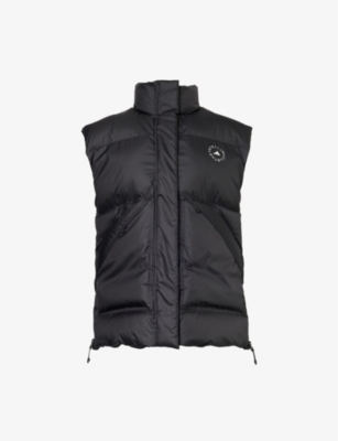 Shop Adidas By Stella Mccartney Womens Black Truenature Padded Regular-fit Recycled-polyester Gilet
