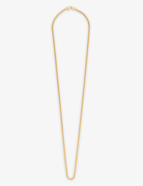 TOM WOOD: Curb 18ct yellow-gold plated sterling-silver necklace