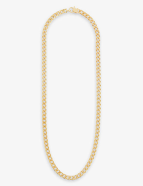 TOM WOOD: Frankie 18ct yellow-gold plated recycled sterling-silver necklace