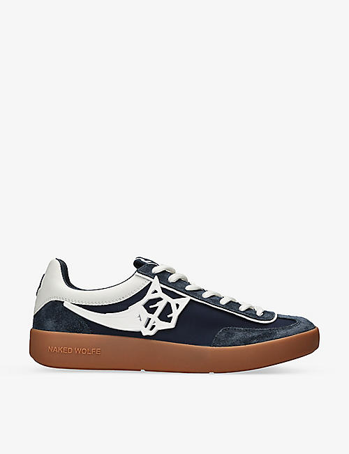 NAKED WOLFE: Palm leather low-top trainers