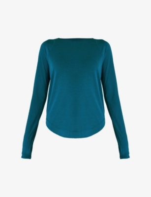 SWEATY BETTY: Breathe Easy long-sleeved stretch-recycled polyester top