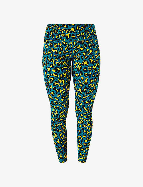 SWEATY BETTY: Power leopard-print stretch-woven leggings
