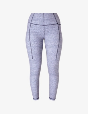 SWEATY BETTY: Soft Sculpt contrast-seam stretch-jersey yoga leggings